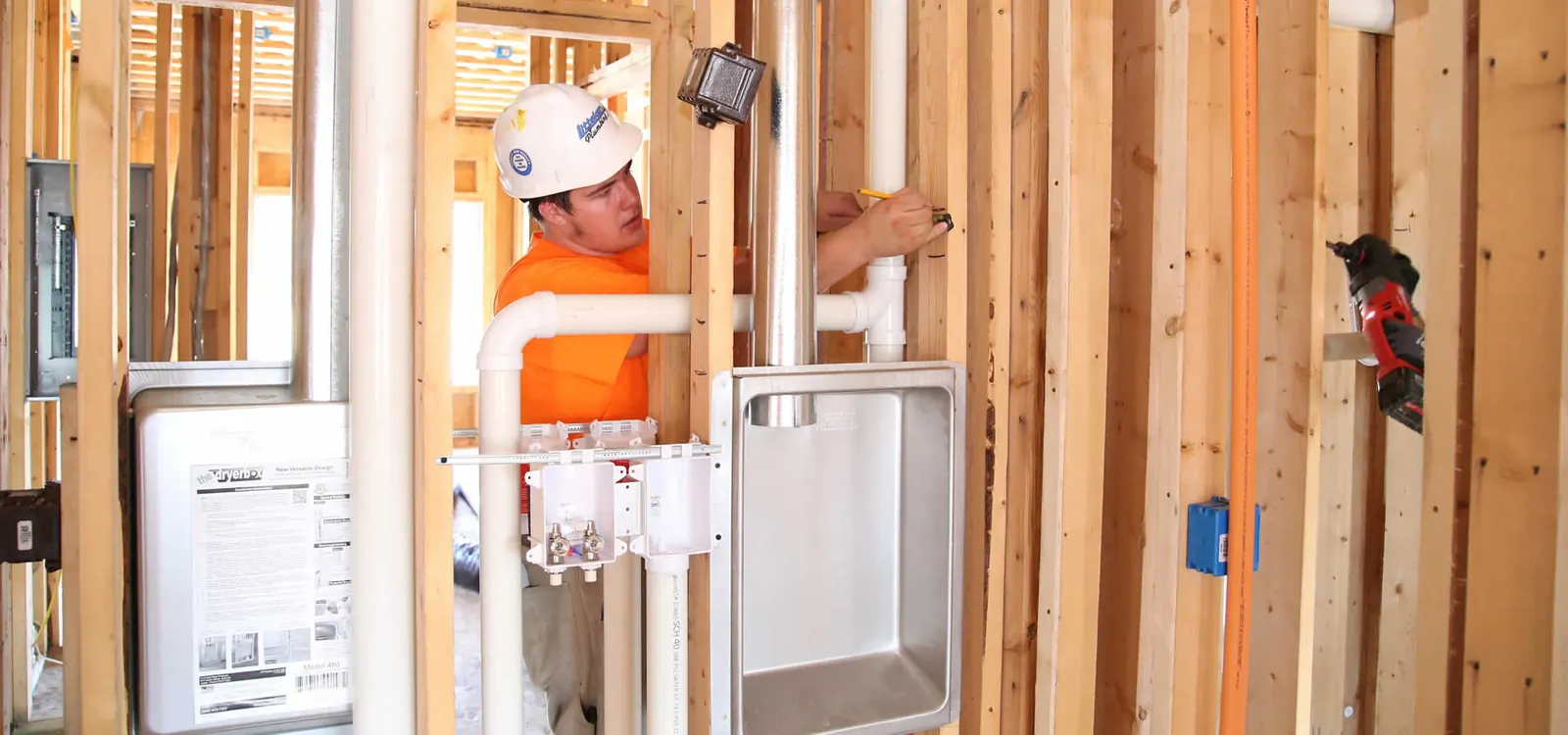 Litteken Plumbing crew at a local job site