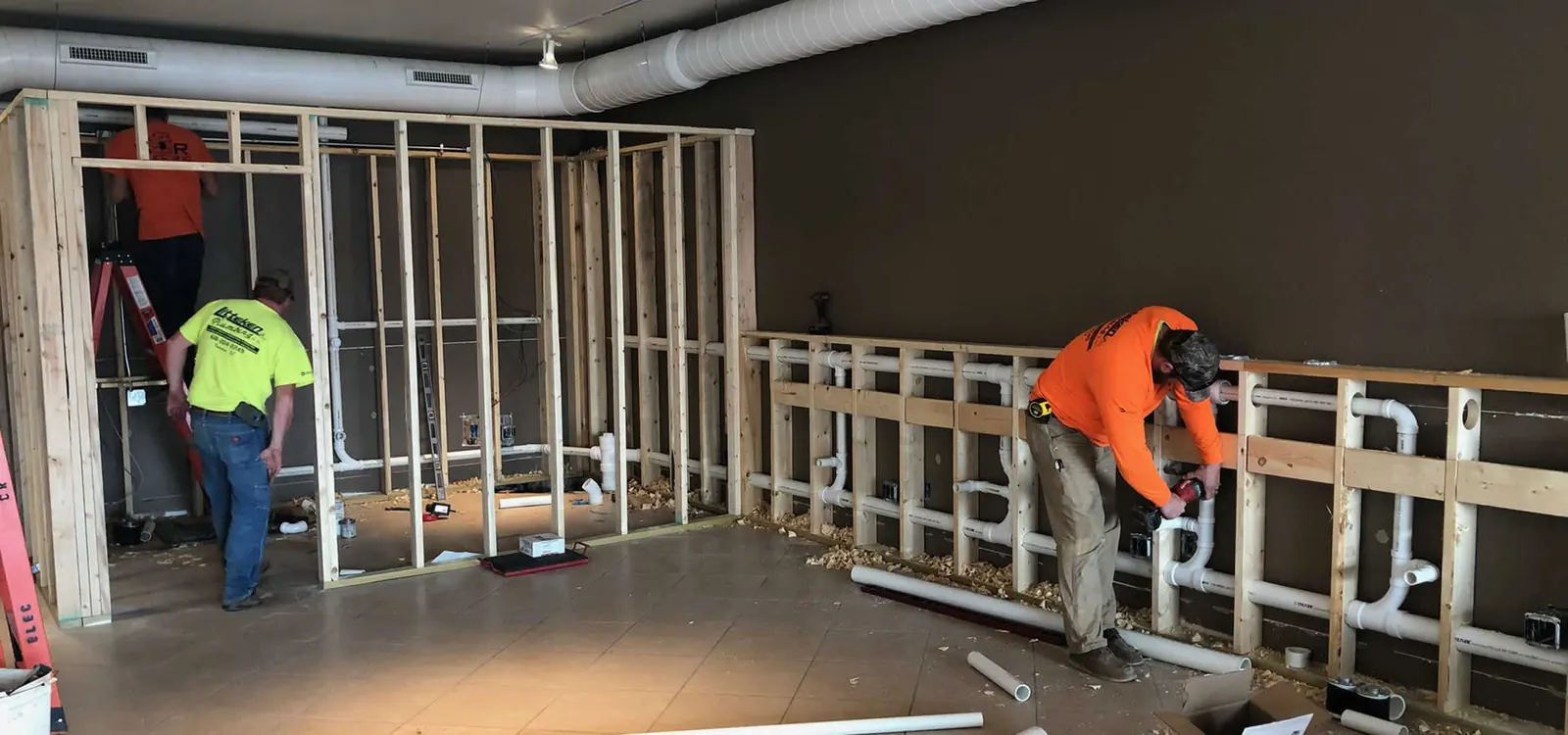 Commercial plumbing project