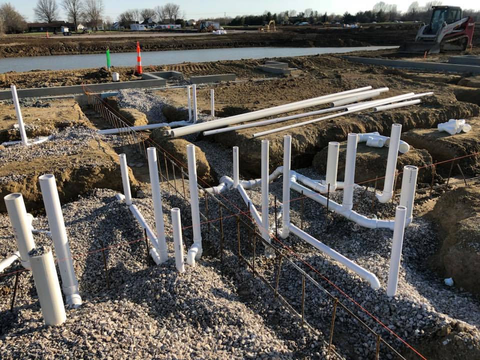 new construction plumbing pipes