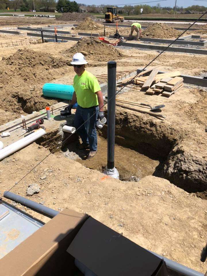 plumbing in new construction project