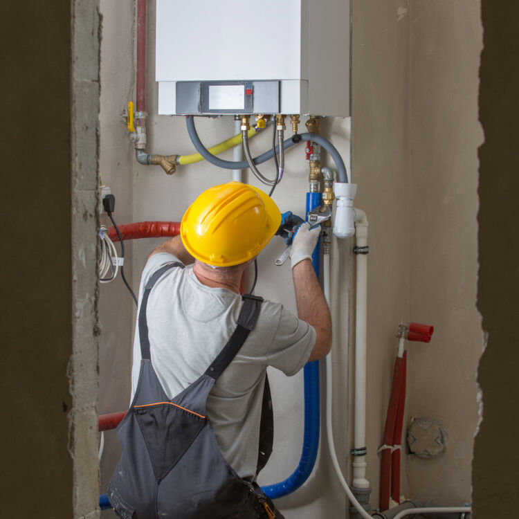 edwardsville plumber working on project